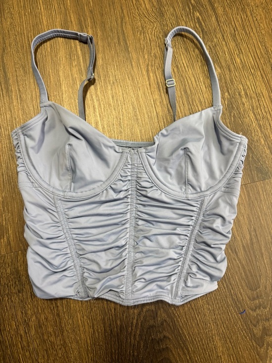 Gilly Hicks Tops - Gilly Hicks Womens Ruched Babydoll Corset Top Sz S Y2K Coquette Fairy Milkmaid